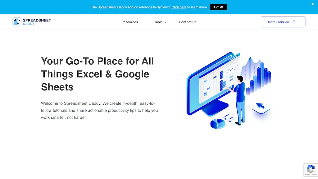 spreadsheetdaddy.com screenshot