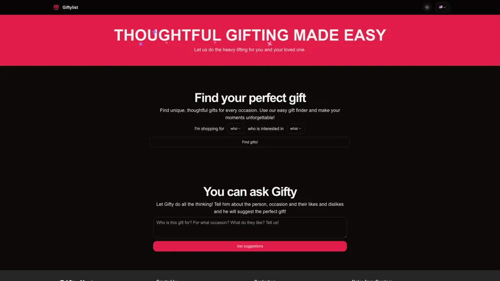 Giftylist.com screenshot