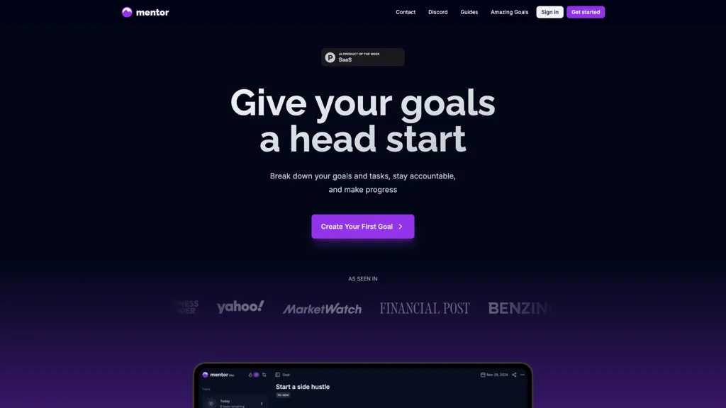 Mentor v1 screenshot