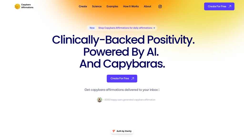 Capybara Affirmations AI screenshot