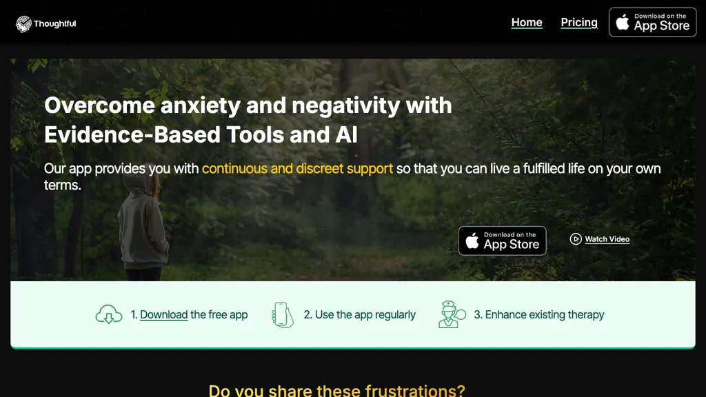 Thoughtful app screenshot