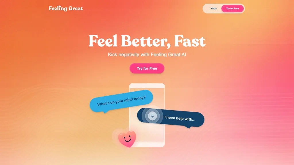 Feeling Great App screenshot