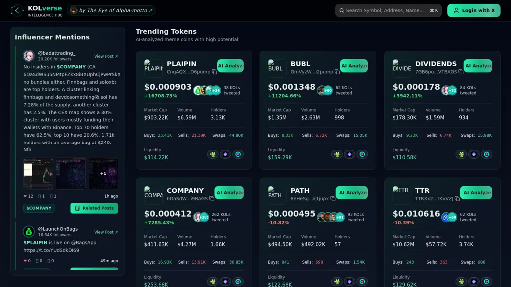 KOLverse screenshot