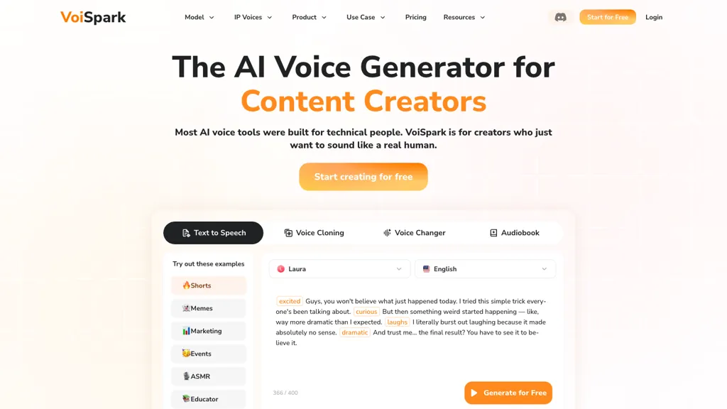 VoiSpark screenshot