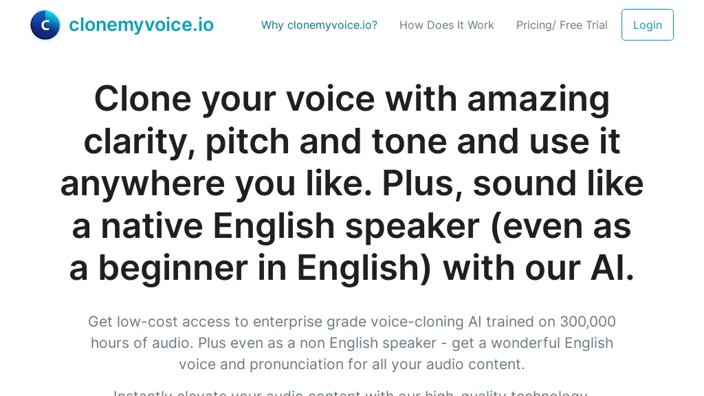 Clonemyvoice screenshot
