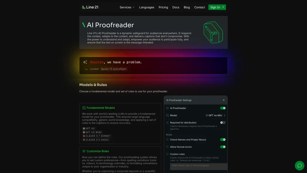 Line 21 screenshot