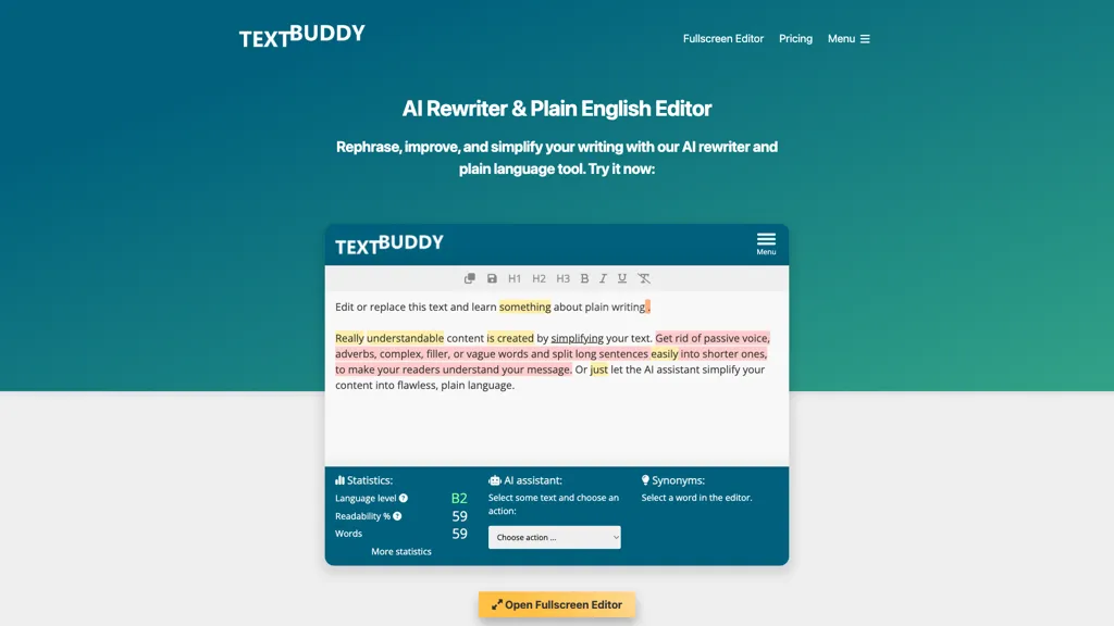 TextBuddy screenshot