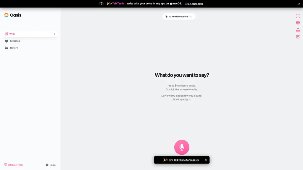 Theoasis screenshot