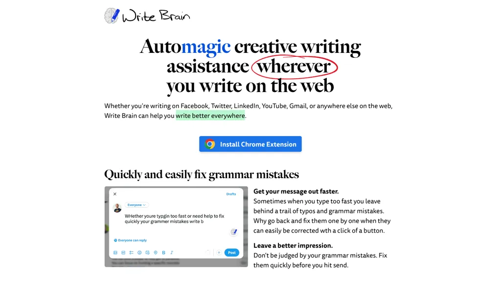 Write Brain screenshot