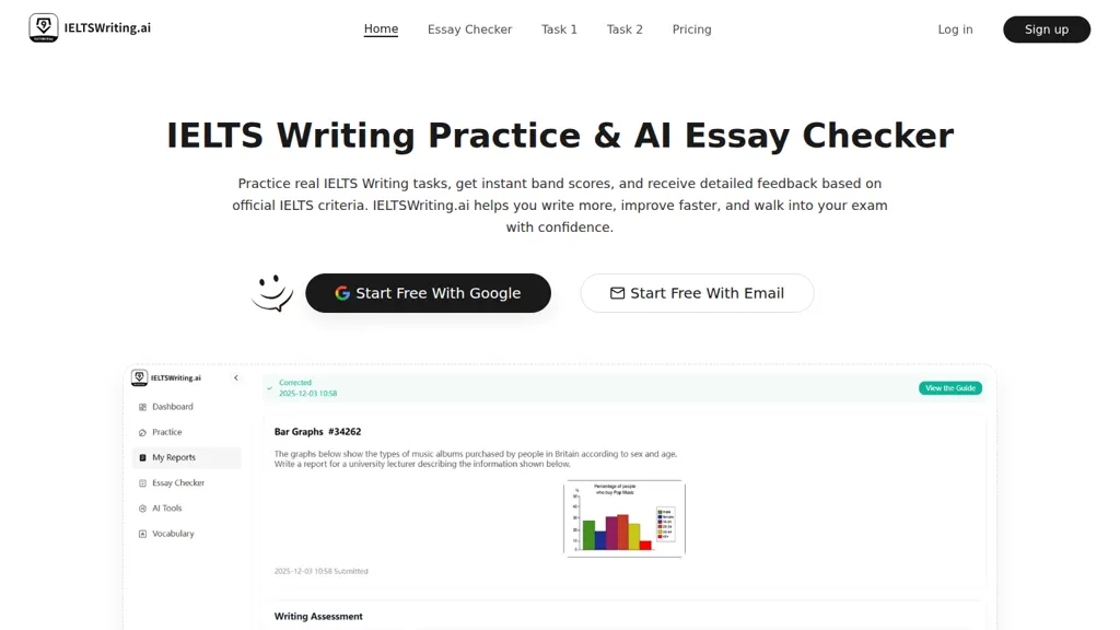IELTS Writing AI screenshot