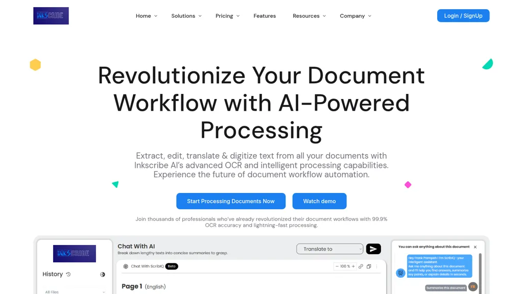 Inkscribe AI screenshot