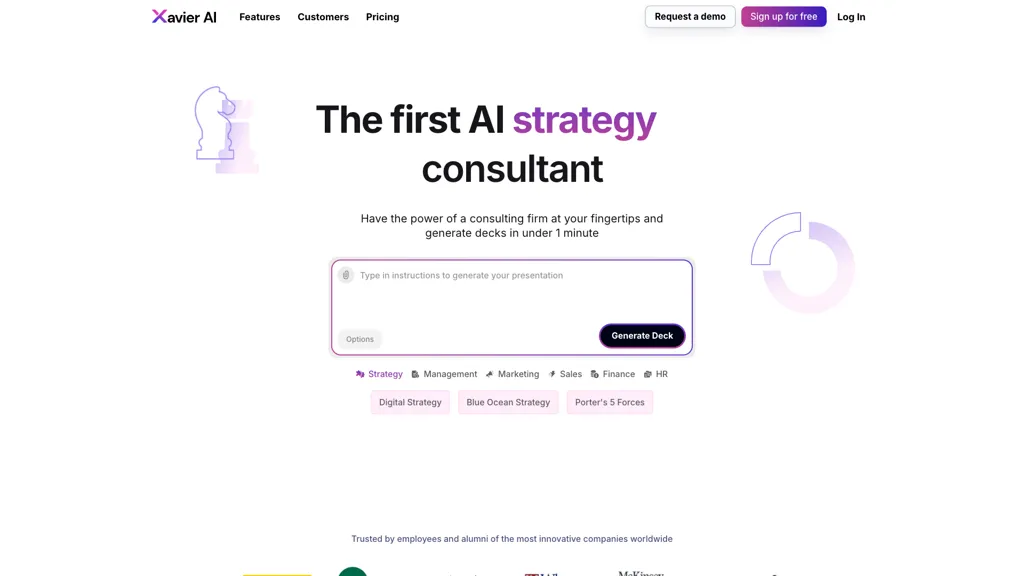 Xavier AI screenshot