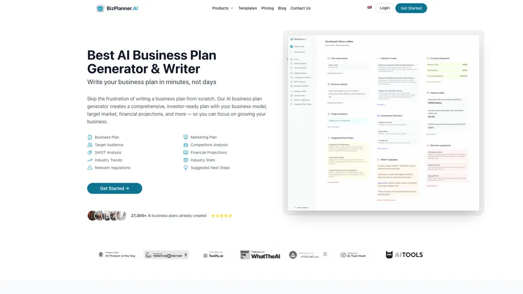 BizPlannerAI screenshot