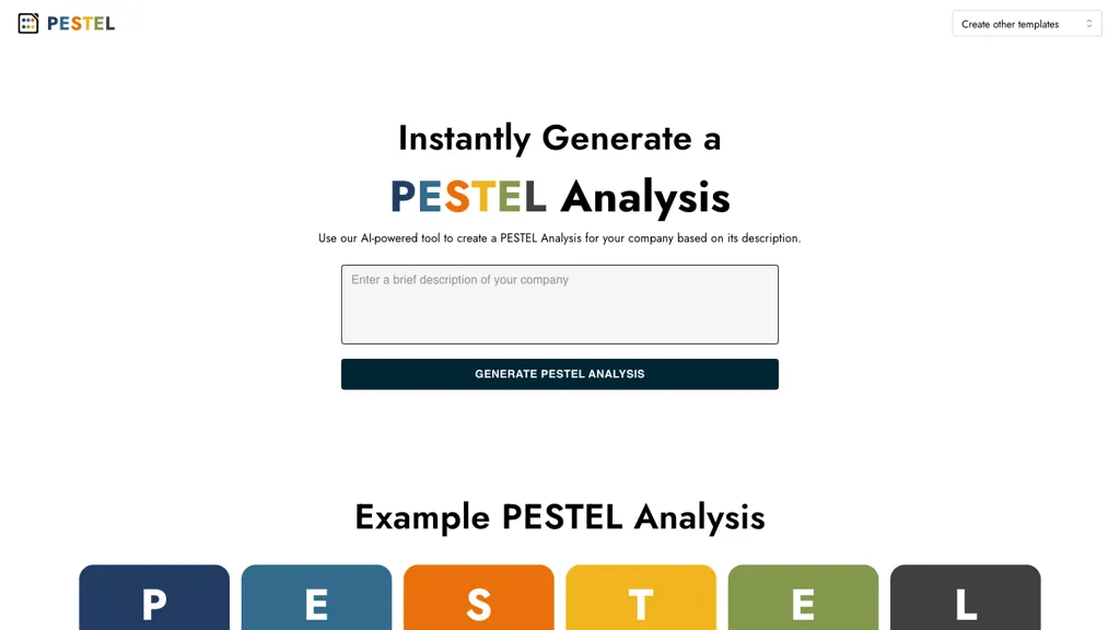 PESTEL screenshot