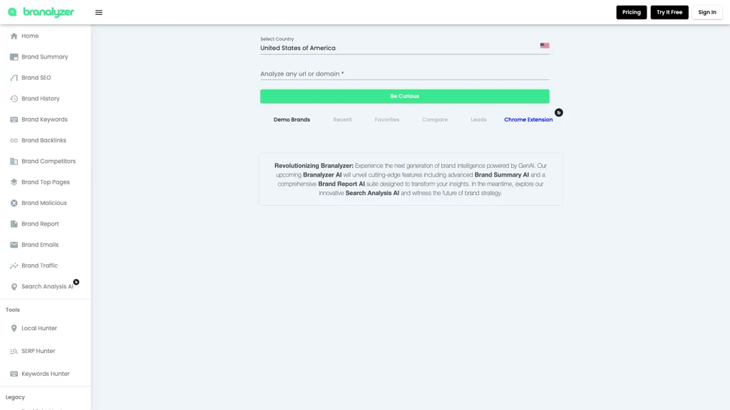 Branalyzer screenshot