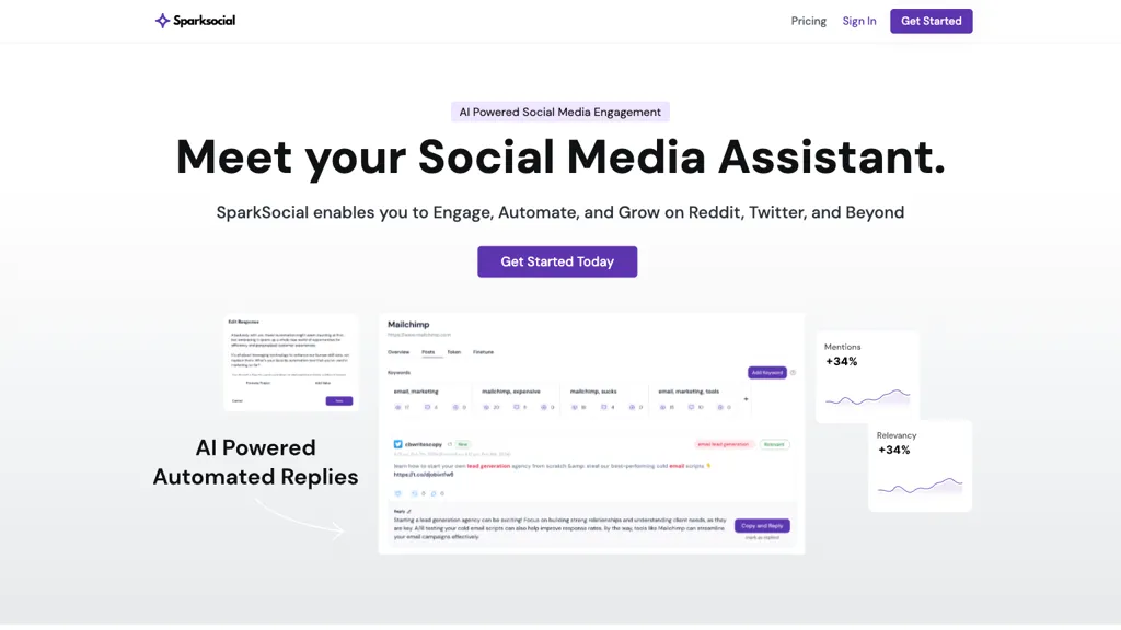 Sparksocial screenshot
