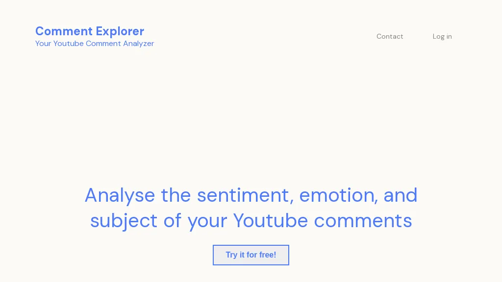 Comment Explorer - Youtube screenshot