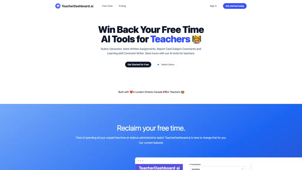 TeacherDashboard.ai screenshot