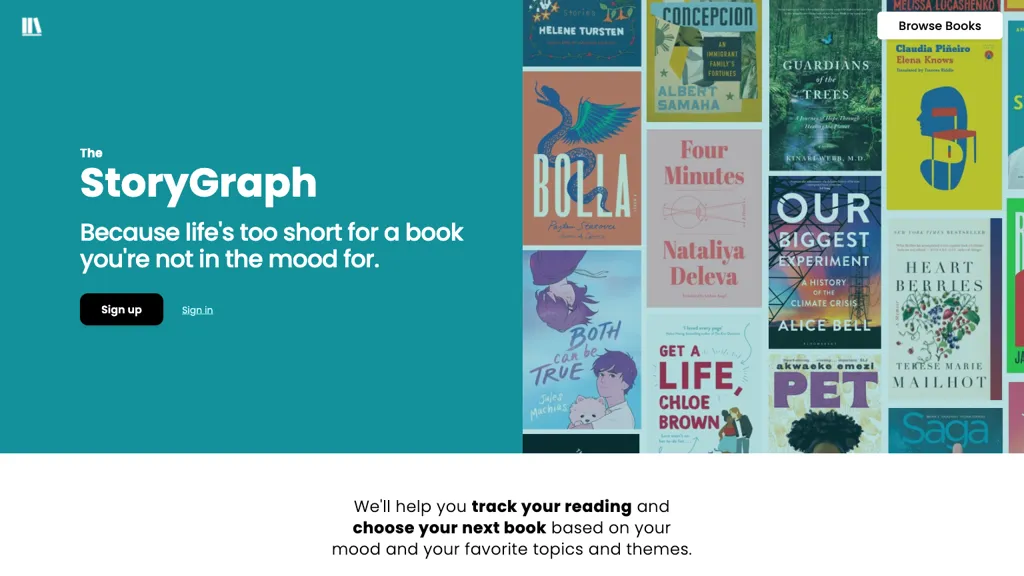 The StoryGraph screenshot