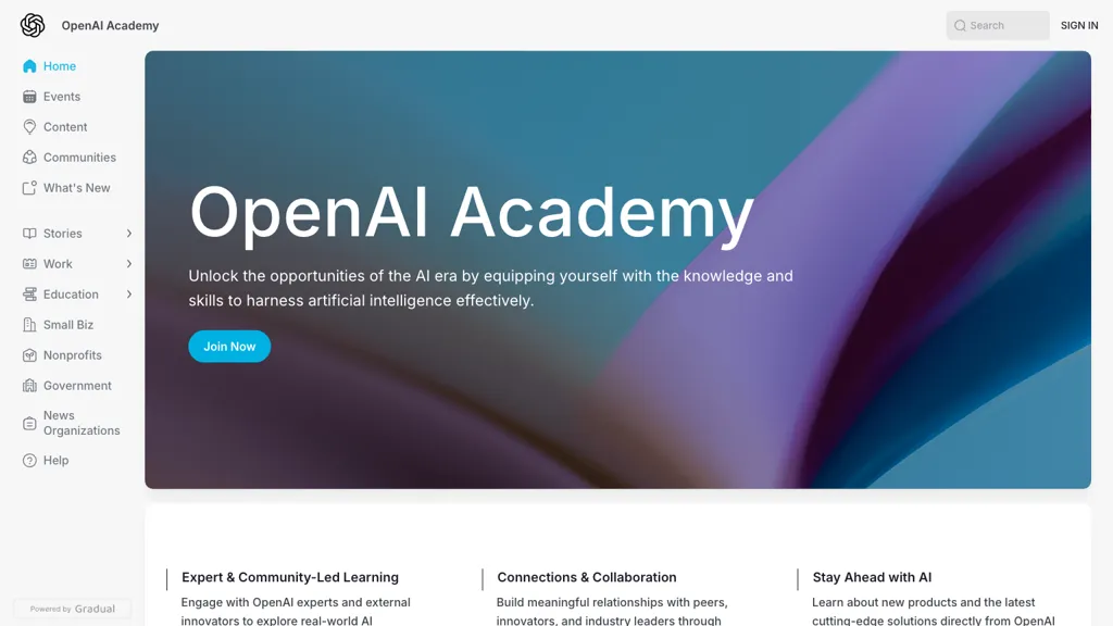 OpenAI academy screenshot