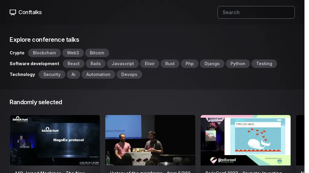 Conftalks screenshot