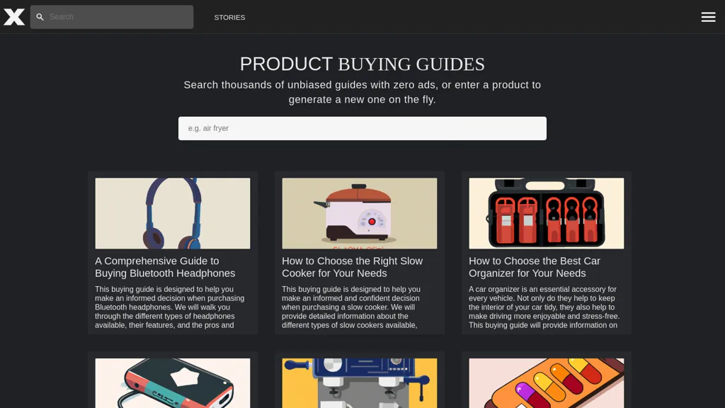 Product Buying Guides screenshot