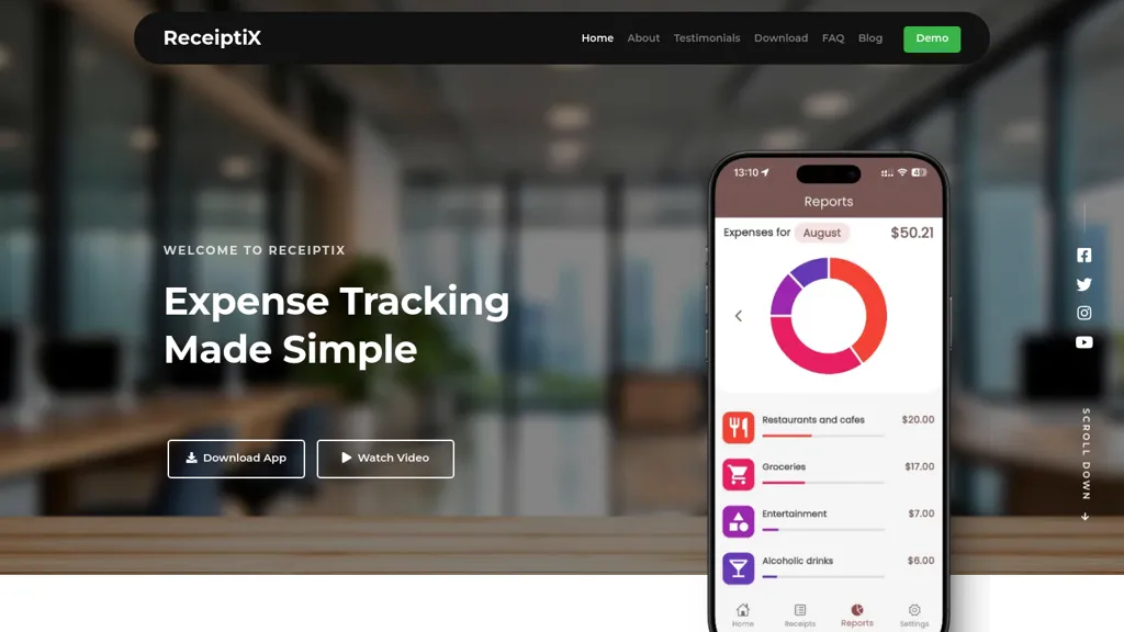 ReceiptiX screenshot