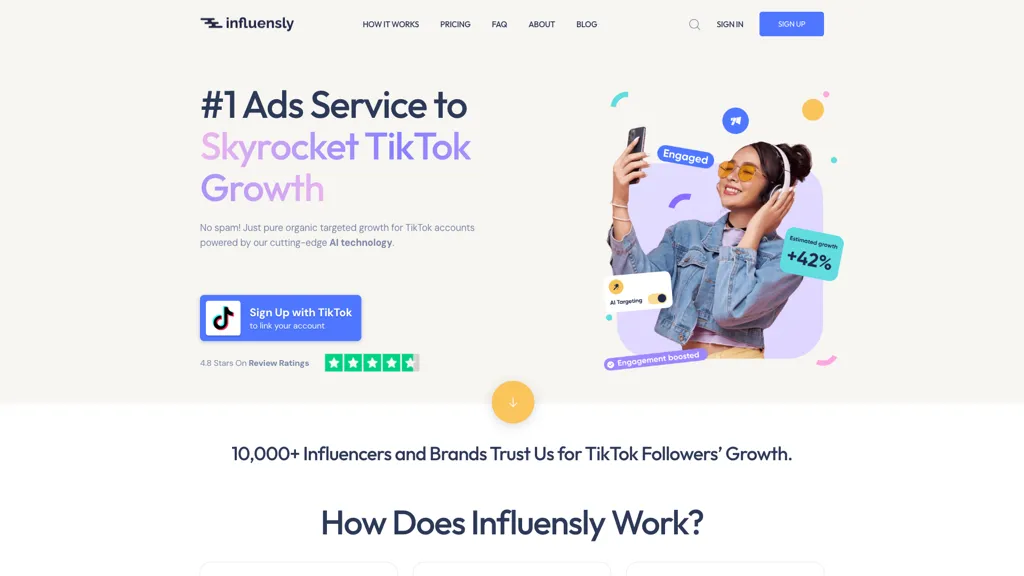 Influensly screenshot