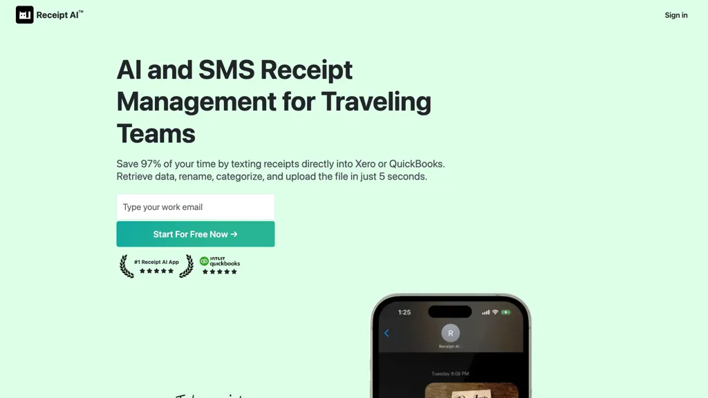 Receipt AI screenshot