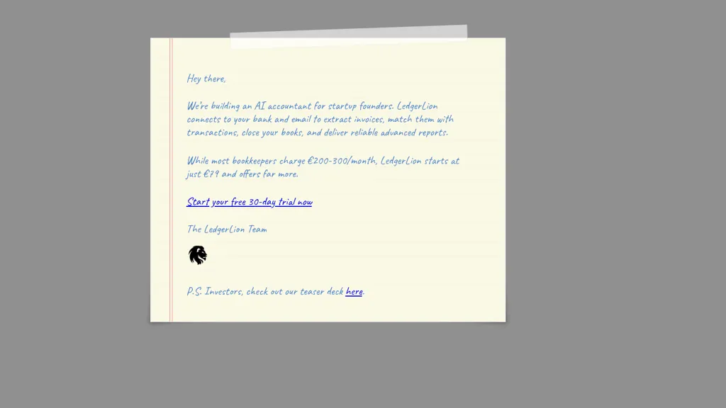 LedgerLion screenshot