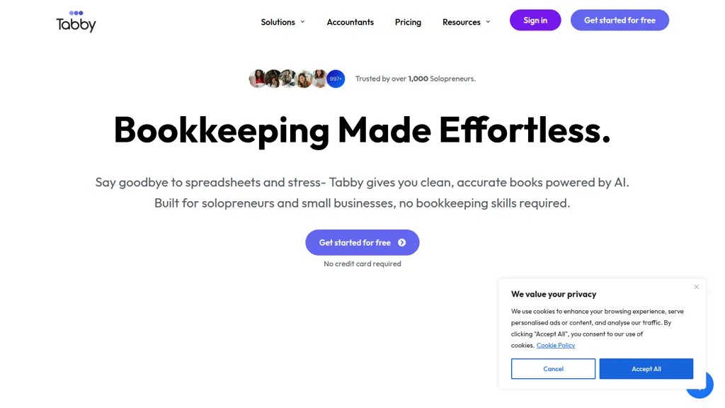 Tabby: AI Bookkeeper screenshot