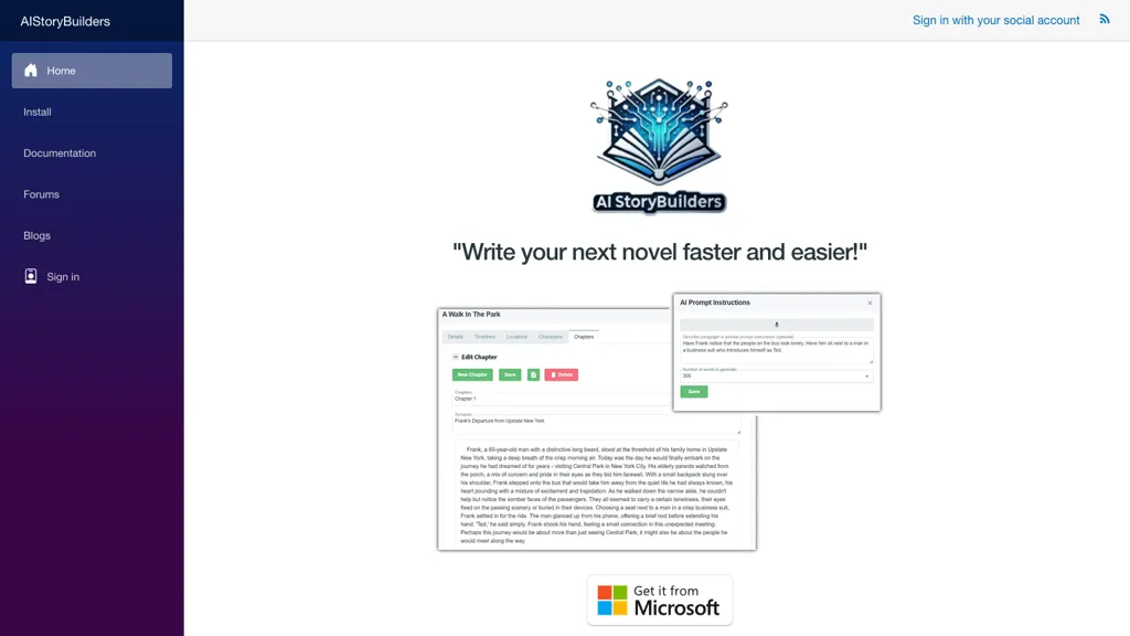 AIStoryBuilders screenshot