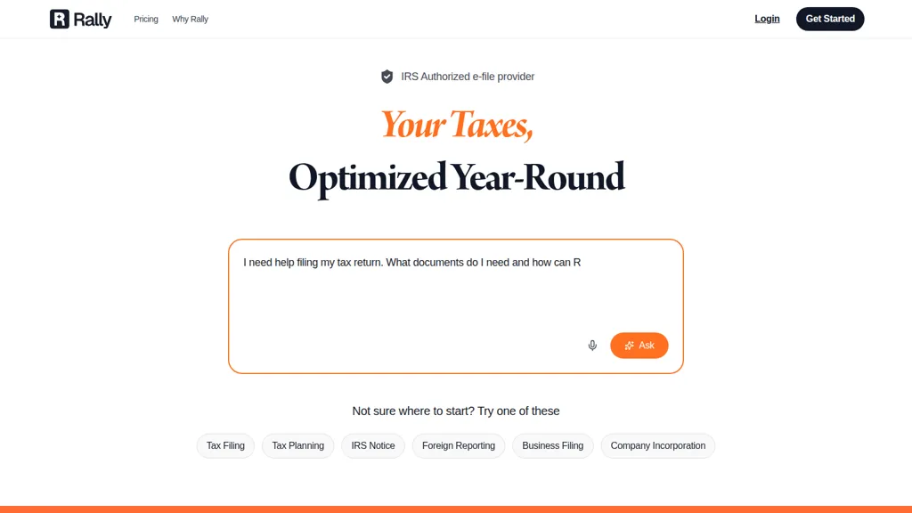 Rally Tax screenshot