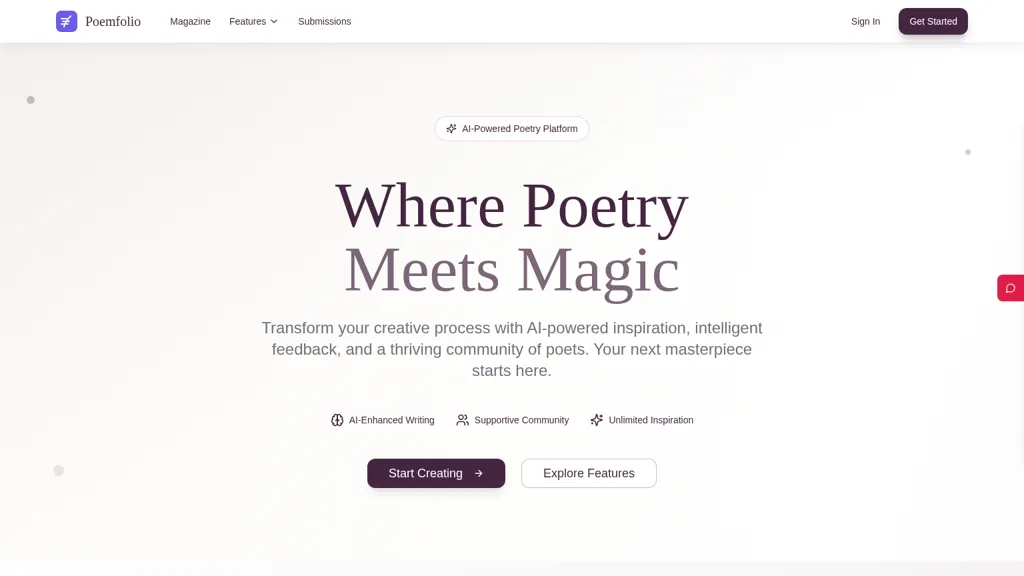 Poemfolio screenshot