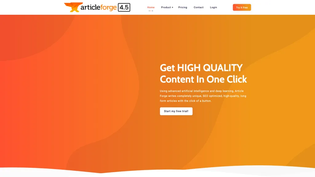 Article Forge screenshot