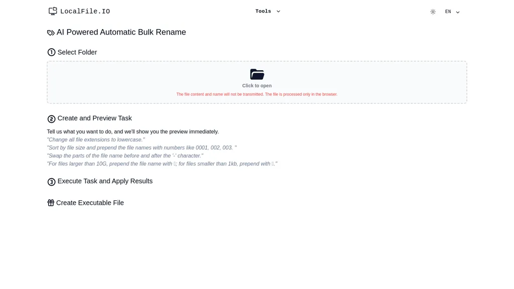 LocalFile.io screenshot