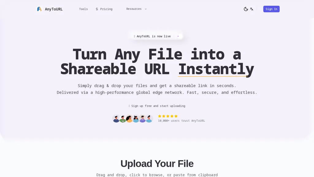 AnyToURL screenshot