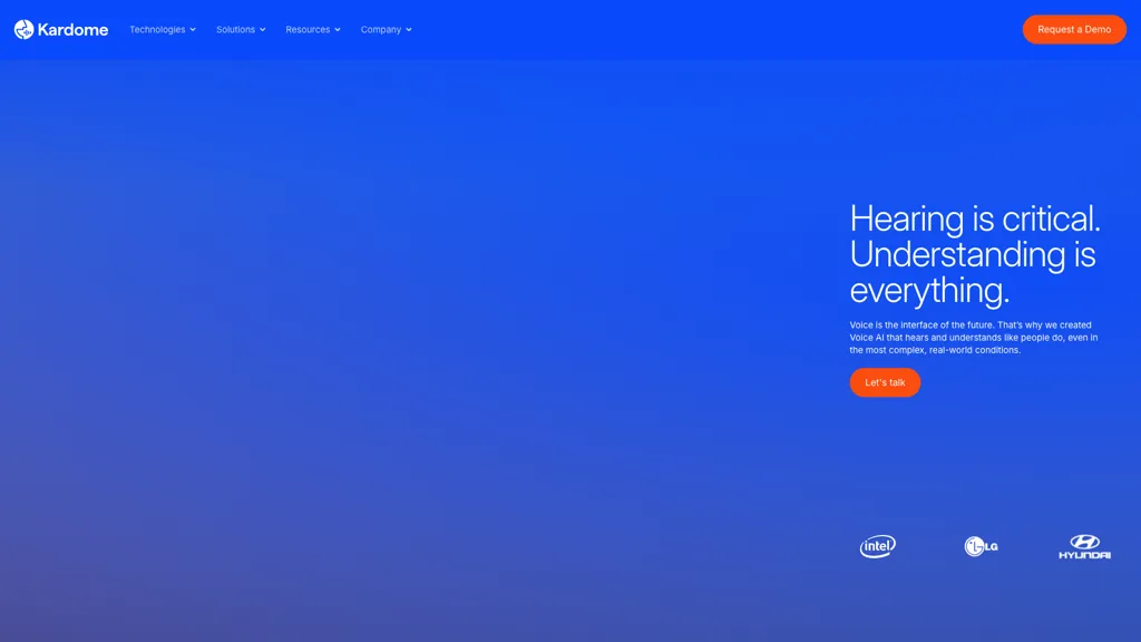 Kardome.com screenshot