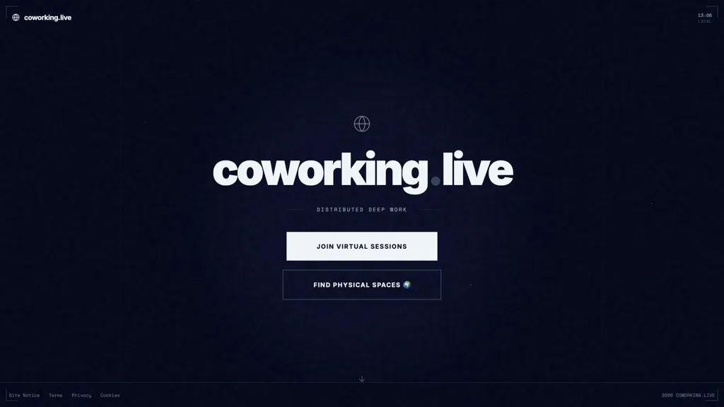 Coworking.live screenshot